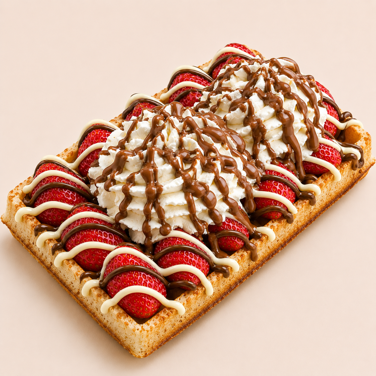 Wafel deluxe met aardbeien